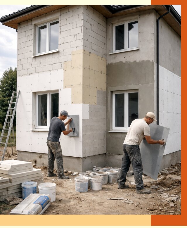Утепление дома из газобетона в Угличе от 4376 руб./м² — заказать у ТепломастерГлч